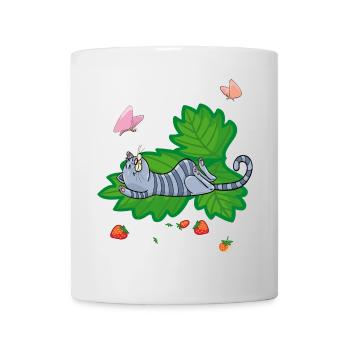 L’heure des fraises, la dent sucrée - Mug blanc - blanc - Devant