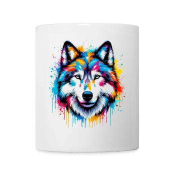 Loup - Mug blanc - blanc - Devant