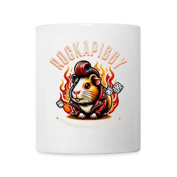 Rockabilly - Rockapiggy - Musik Retro Vintage - Tasse - Weiß - Vorne