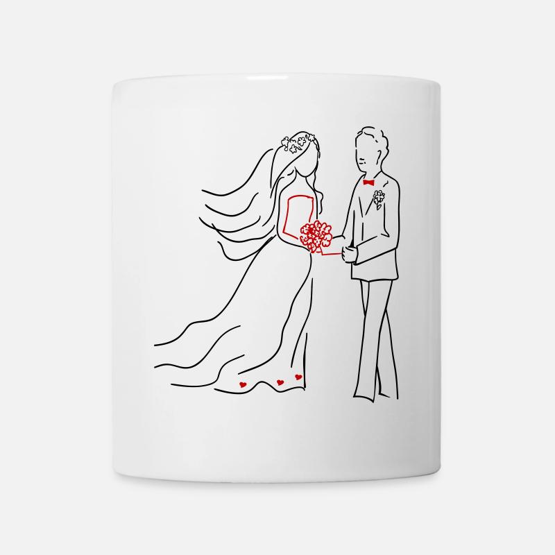 Hochzeit Braut und Bräutigam - Tasse - Weiß