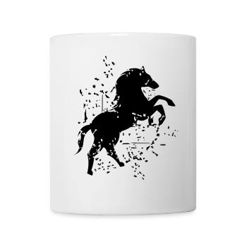 Horse Illustration Explosion Art Symbol Logo - Mug - white - Front