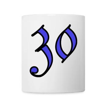30. 30 ANS. 30e ANNIVERSAIRE. ANNIVERSAIRE 30 ANS. - Mug blanc - blanc - Devant