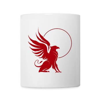 Griffon Rouge en Cercle - Mug blanc - blanc - Devant