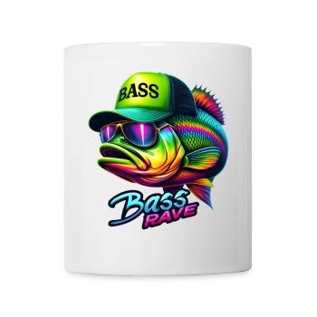 Gestreifter Bass Rave - Tasse - Weiß - Vorne