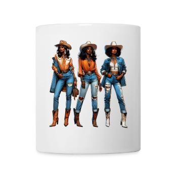 Black girl Western Rodeo Juneteenth Texas - Mug - white - Front