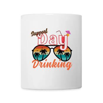 Day Drinking Palm Print - Tasse - Weiß - Vorne