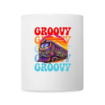 Groovy Psychedelischer Bus - Tasse - Weiß - Vorne