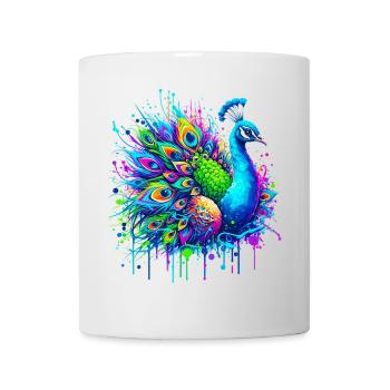 Pfau - Tasse - Weiß - Vorne