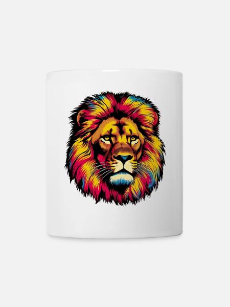 Löwe - Tasse - Weiß