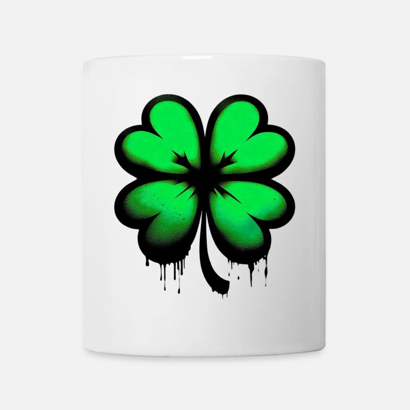 Vierblättriges Kleeblatt - Tasse - Weiß