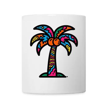 Palme - Tasse - Weiß - Vorne