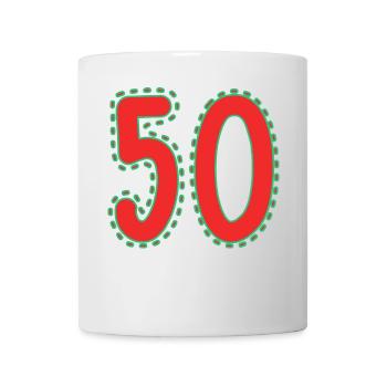 50. 50 YEARS. 50th ANNIVERSARY. 50 YEARS ANNIVERSARY. - Mug - white - Front