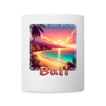 Bali Indonésie Coucher de soleil Plage Orange - Mug blanc - blanc - Devant