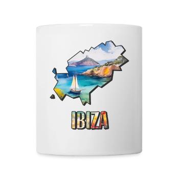 Watercolor Map Ibiza - Mug - white - Front