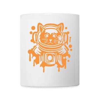 Astronaut Katze - Tasse - Weiß - Vorne