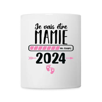 Je vais être mamie en 2024 cadeau fête grand mères - Mug blanc - blanc - Devant
