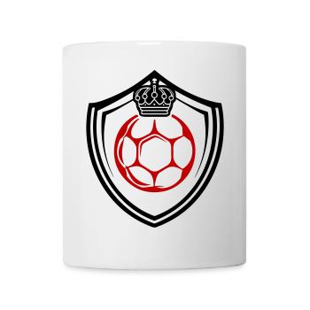 Fussball Logo Schild Mannschaft - Tasse - Weiß - Vorne