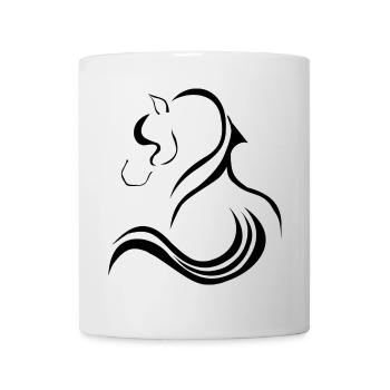 Illustration dAnge Éthérée Sur Tissu Nébuleux - Mug blanc - blanc - Devant