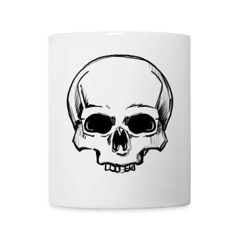 Skull - Pencil Drawing - Mug - white - Front
