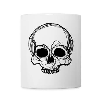 Skull - Pencil Drawing - Mug - white - Front