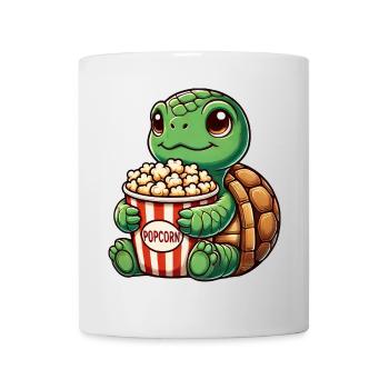 Cute Turtle Popcorn Movies Movies Cinema Fun - Mug - white - Front
