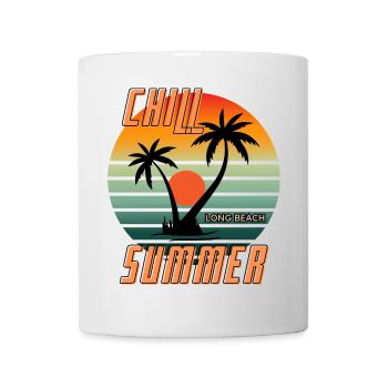 Chill the summer - long beach - Tasse - Weiß - Vorne
