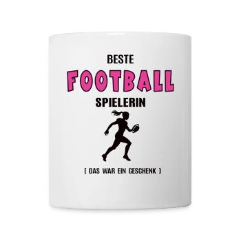 Football Spielerin Beste Footballerin Geburtstag - Tasse - Weiß - Vorne
