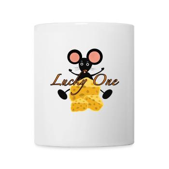 Souris fantaisiste avec bizarrerie au fromage - Mug blanc - blanc - Devant