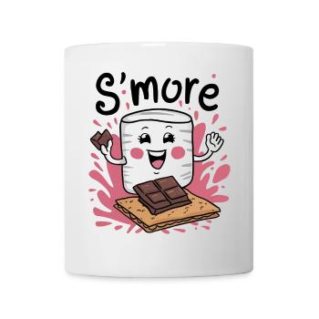 Happy S'more Connoisseur with Chocolate - Mug - white - Front