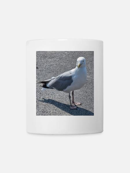 Mouette urbaine au regard vif - Mug blanc - blanc