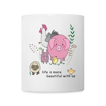 Bauernhof, life is more beautiful with us - Mug - white - Front