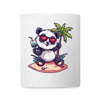 Panda Summer Beach Comic - Mug - white - Front