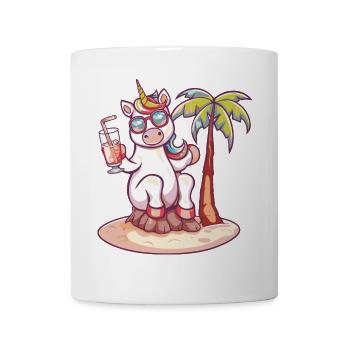 Unicorn Summer Beach Comic - Mug - white - Front