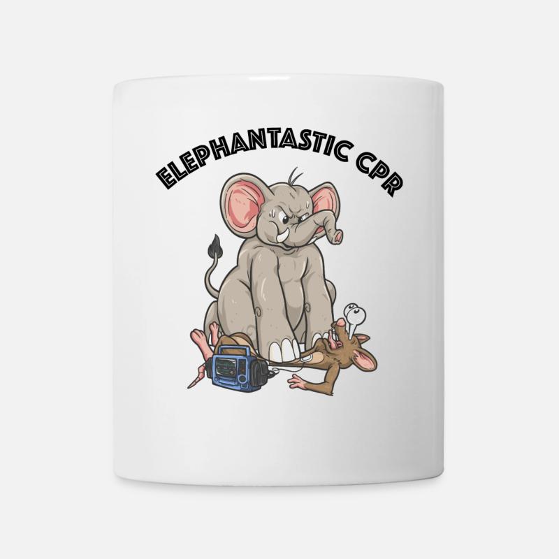 CPR Cartoon - Elephantasric CPR - Tasse - Weiß