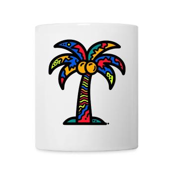 Palme - Tasse - Weiß - Vorne