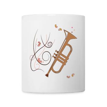 Trompete Musikinstrument - Tasse - Weiß - Vorne