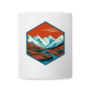 Sunset in the mountains - Mug blanc - blanc - Devant