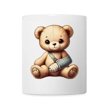 heartwarming teddy bear as a comforter - Mug - white - Front