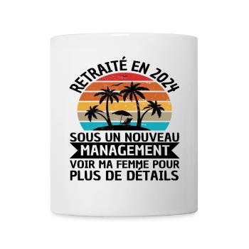 Retraité en 2024 humour retraite cadeau retraité - Mug blanc - blanc - Devant