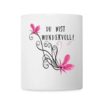 Tu es merveilleux, vrille de fleur - Mug blanc - blanc - Devant