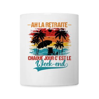 La retraite humour retraite cadeau pour retraité - Mug blanc - blanc - Devant