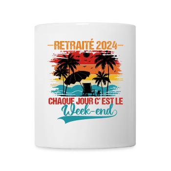 Retraité 2024 humour retraite cadeau pour retraité - Mug blanc - blanc - Devant