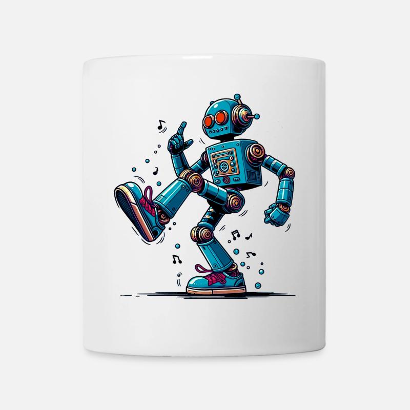 Außerirdischer außerirdischer Roboter tanzt - Tasse - Weiß
