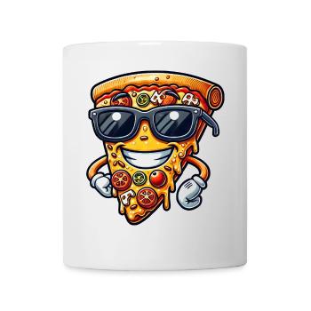 Cool Pizza Sunglasses Summer Fast Food - Mug - white - Front