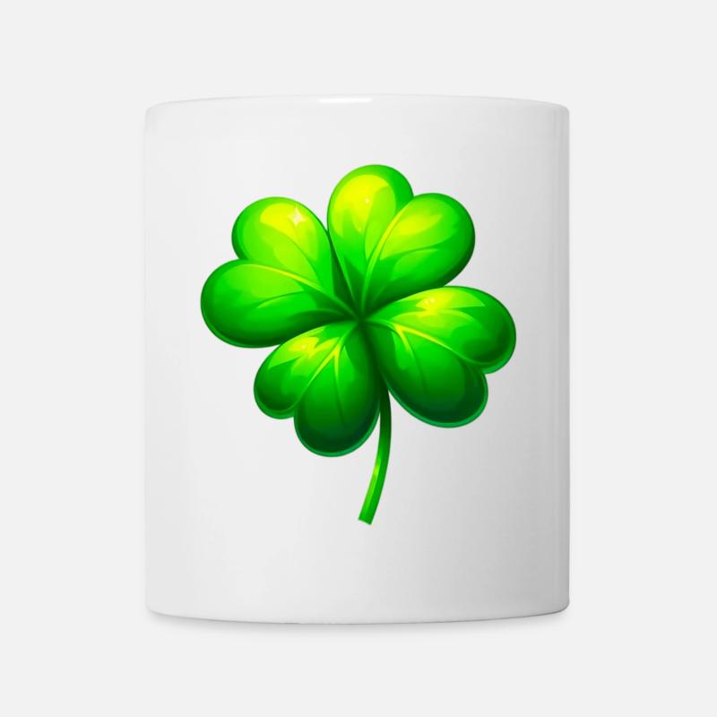 Trèfle à quatre feuilles - Mug blanc - blanc