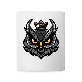 Couronne de tête de hibou - Mug blanc - blanc - Devant