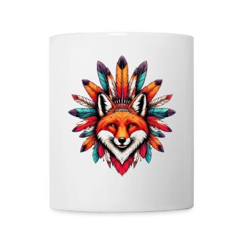 Renard amérindien Peaux-rouges d’Amérique - Mug blanc - blanc - Devant