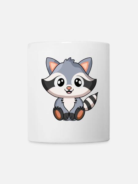 Raton laveur - Mug blanc - blanc