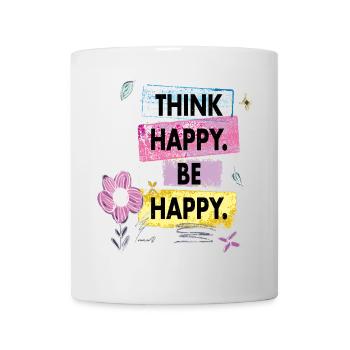 Think Happy, Be Happy - Mug - white - Front