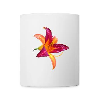 Tropical Daylily - Hemerocallis Bloom - Mug - white - Front